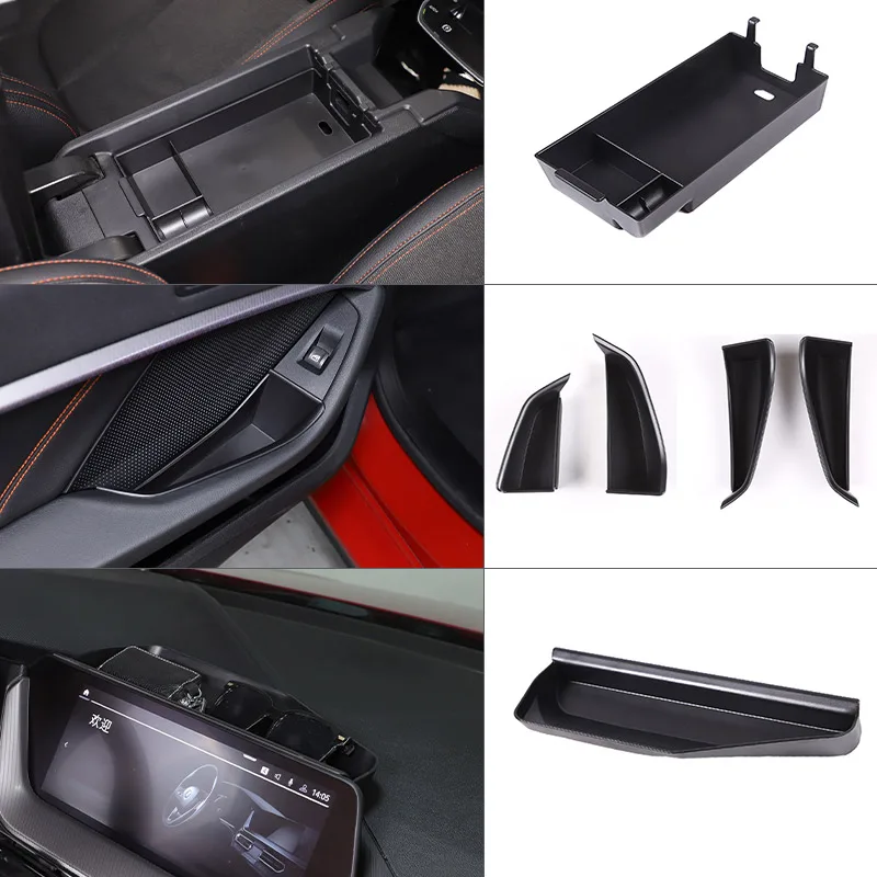 Für BMW 1 2 Serie F40 F44 2020-2024 ABS Schwarz Auto Armlehne Box Lagerung Box Hinten Tür Lagerung box Navigation Hinten Lagerung Box