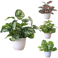 1pc Artificial Bonsai Flower Foliage Plant Potted Home Living Room Garden Office Restaurant Desktop Bonsai Home Decoration
