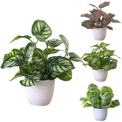 1pc Artificial Bonsai Flower Foliage Plant Potted Home Living Room Garden Office Restaurant Desktop Bonsai Home Decoration