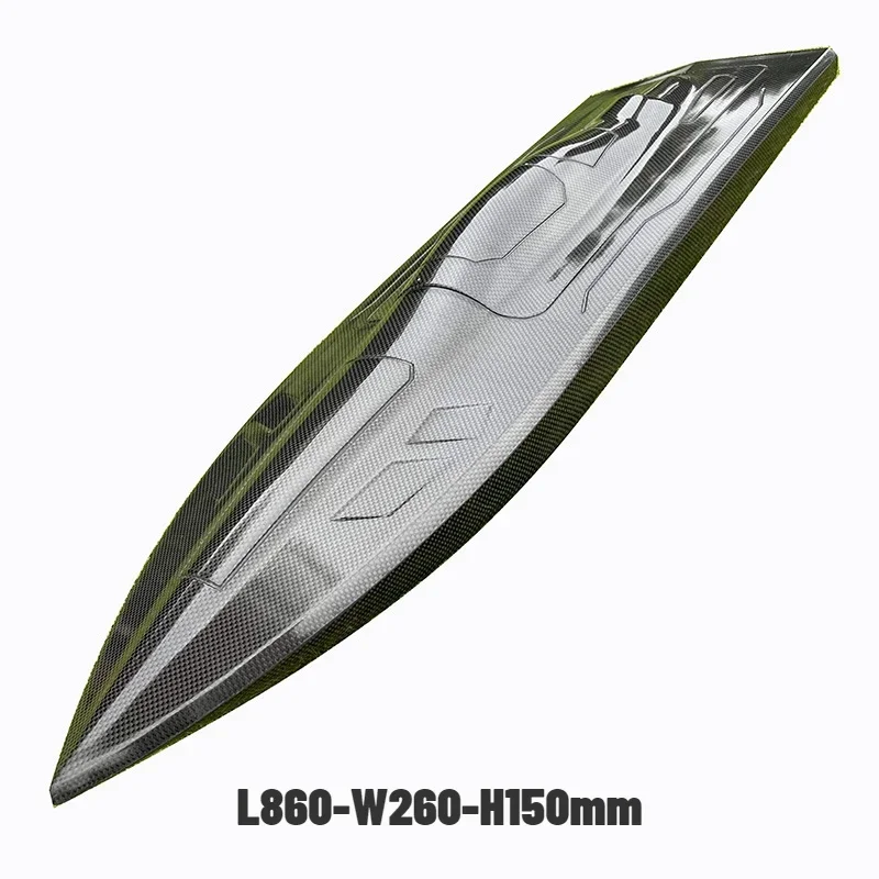 L860-W260-H150mm New Version Carbon Fiber Mid-O Boat Hull, Extract Vacuum RC Speedboat/Brushless Electric Model Boat