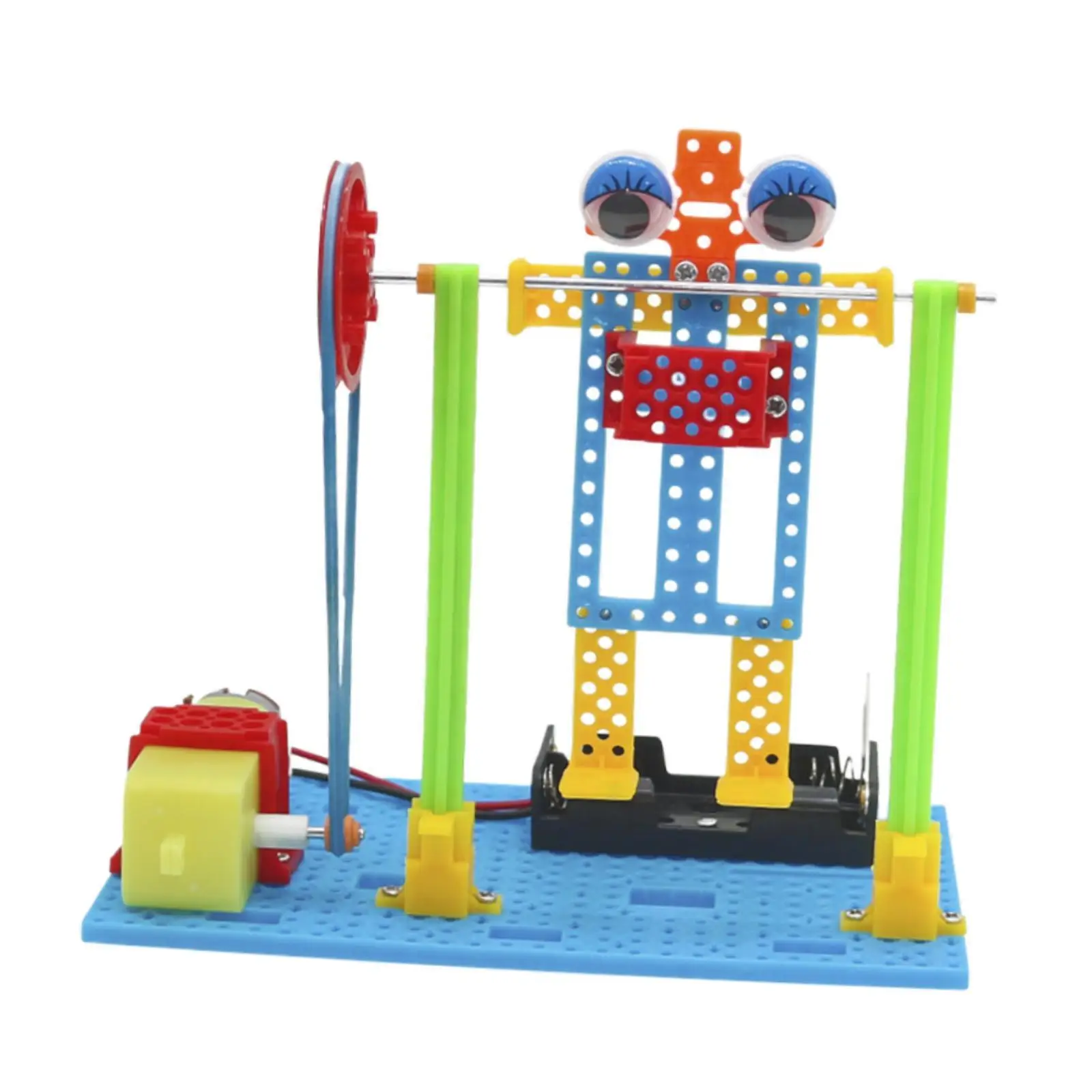مجموعة المحرك شريط أفقي روبوت نموذج مشاريع الهندسة العلمية أنشطة لعبة الجذعية بناء الروبوت للأطفال من سن 8 إلى 12 عامًا