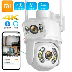 Xiaomi 8MP 4K PTZ Wifi Camera Dual Lens with Dual Screen Human Detect Auto Tracking Wireless Surveillance Camera iCSee