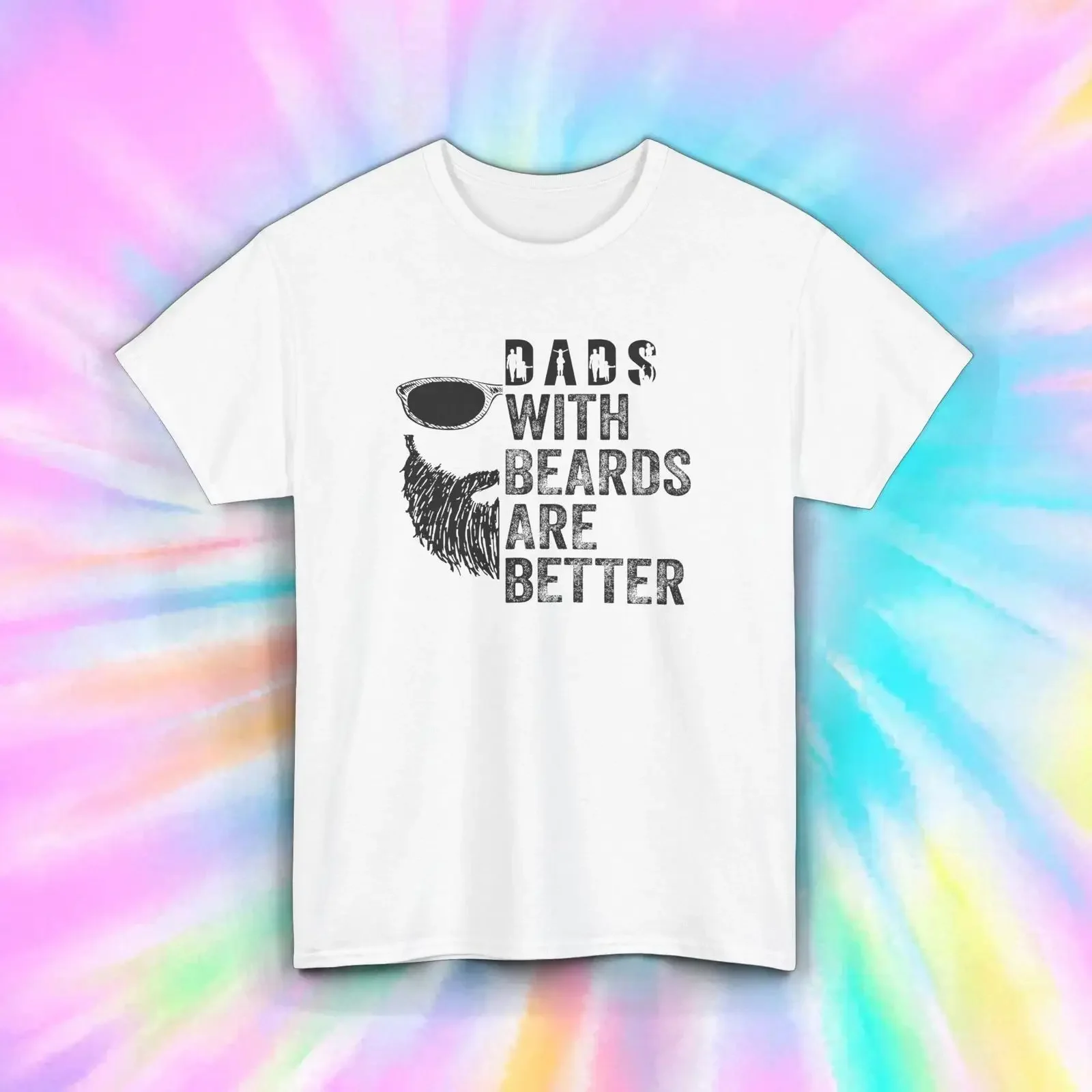 Camiseta Engraçada para Pais com Barba - Tamanho S a 5XL - Presente Vintage para Pais Amantes de Barba - Estampa Gráfica Streetwear Confortável