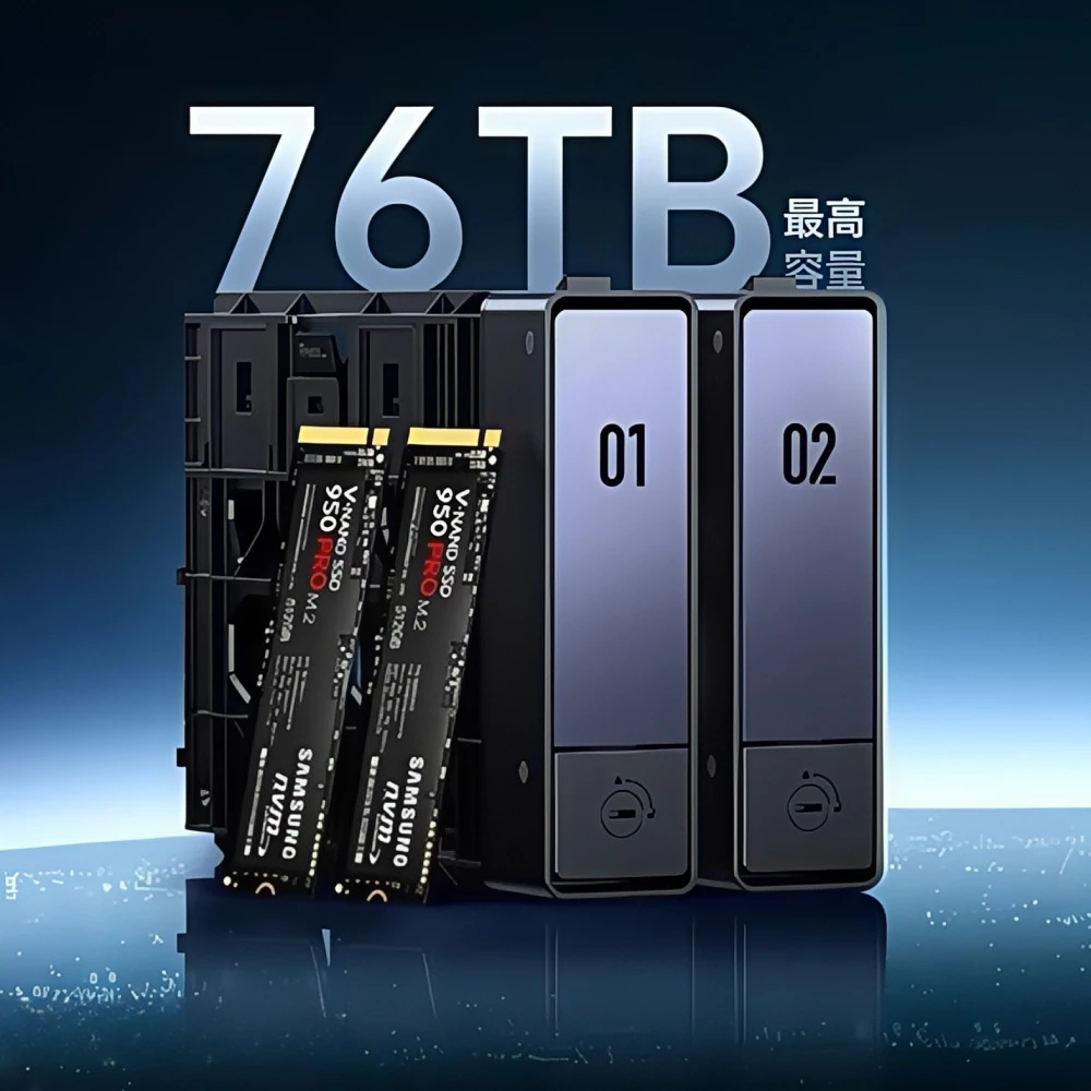 Metal Case 2 Bay SATA HDD SSD  N100 Quad Core 8GB DDR5 RAM 2.5GbE RJ45 HD Type C Home Cloud NAS