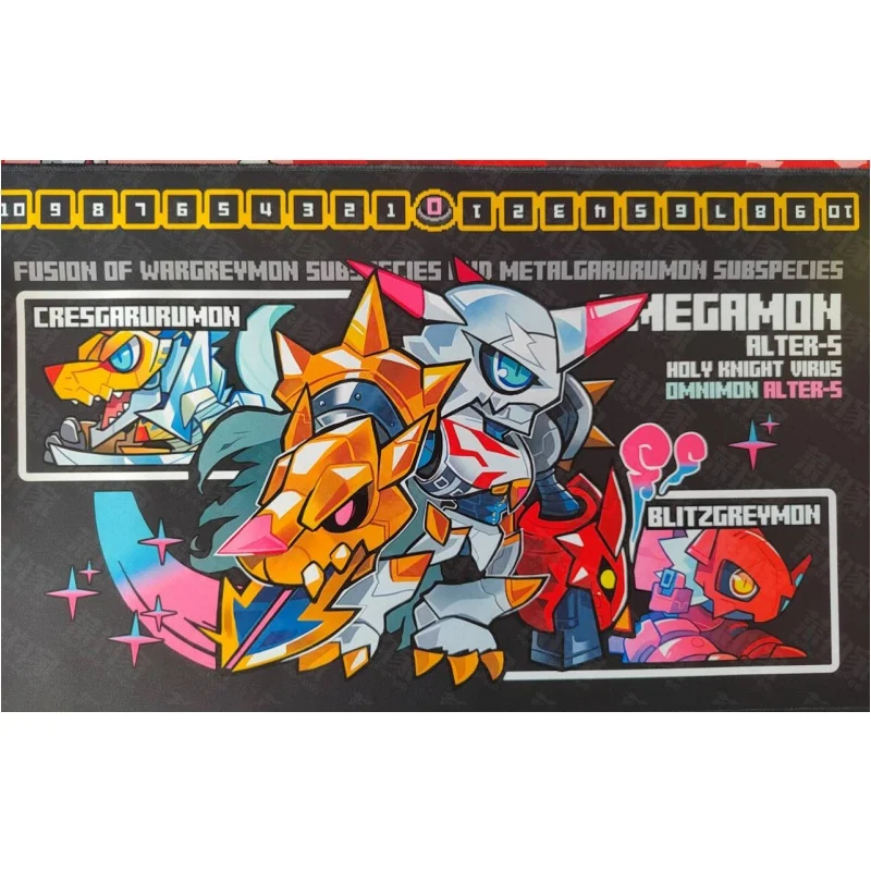 Card Pad Kaiser Greymon Mugendramon Omegamon Fenriloogamon Dtcg Diy Rubber Action Toy Figures Anime Game Collection Battle Mat