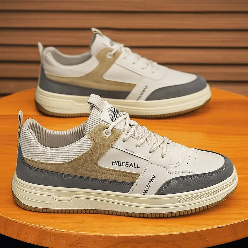 New Breathable Fashionable Men's Trendy Versatile Leather Casual Shoes