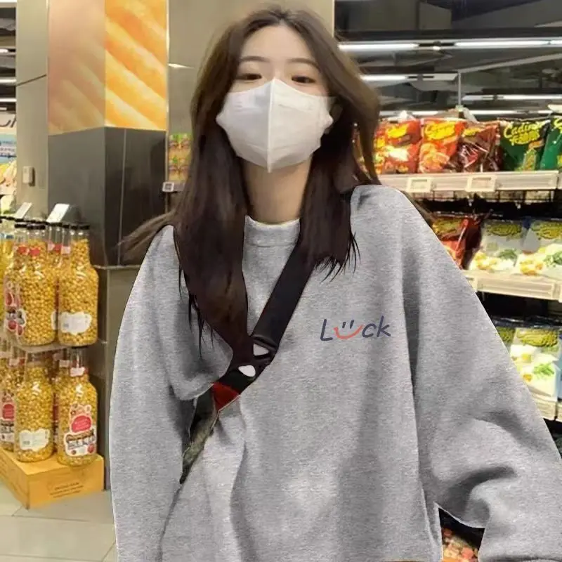 

Y2K толстовки женская базовая спортивная одежда рукава для подростков нерегулярная завязанная талия для похудения короткая длина эластичная без шапочки-основы граффити ретро