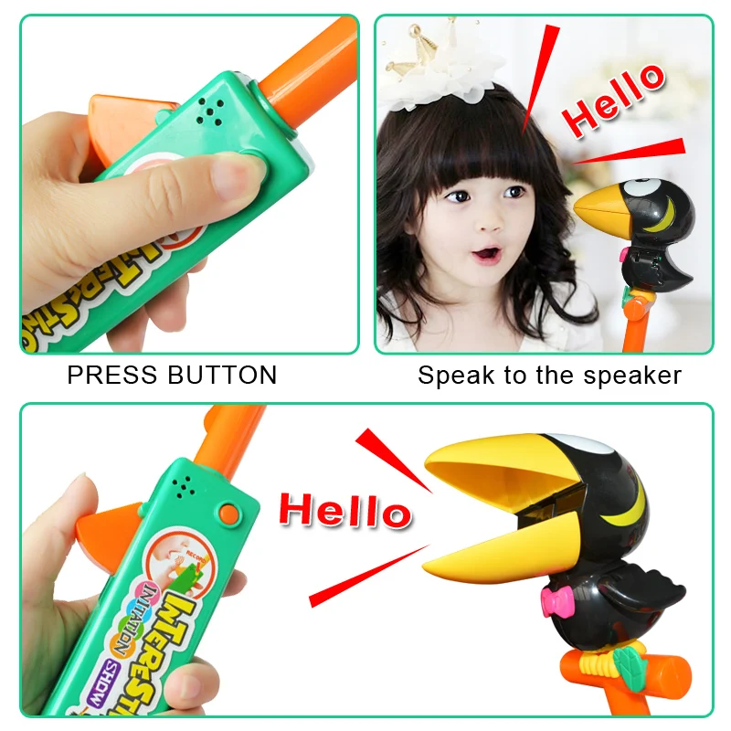 Talking Crow Toy Recording Talking Toys Lovely Sound Record Speaking Animal Funny Vocal Toys For Children Kids Girls Gift