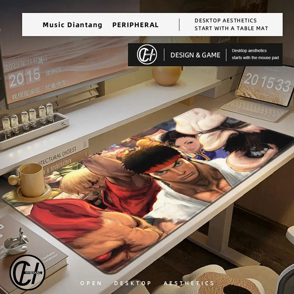 Mouse Pad Cute HD Desk Pad Extended Gaming Keyboard Mats Large 90x40cm XXL S-street fighter Gamer Mousepad