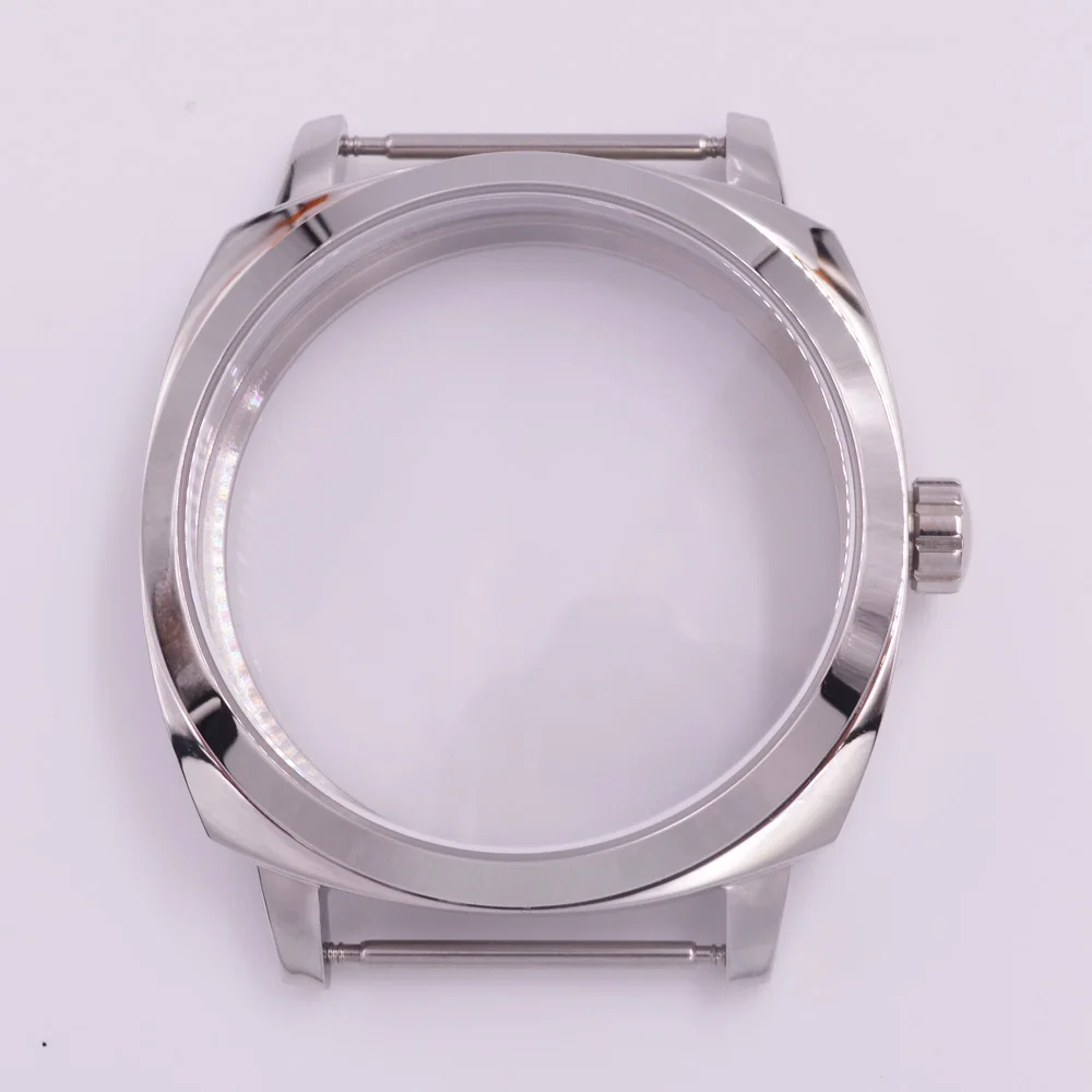 Men's Manual Mechanical Watch Case 42mm Silver Watch Case Fit 6497 3600 Series Manual Winding Movement