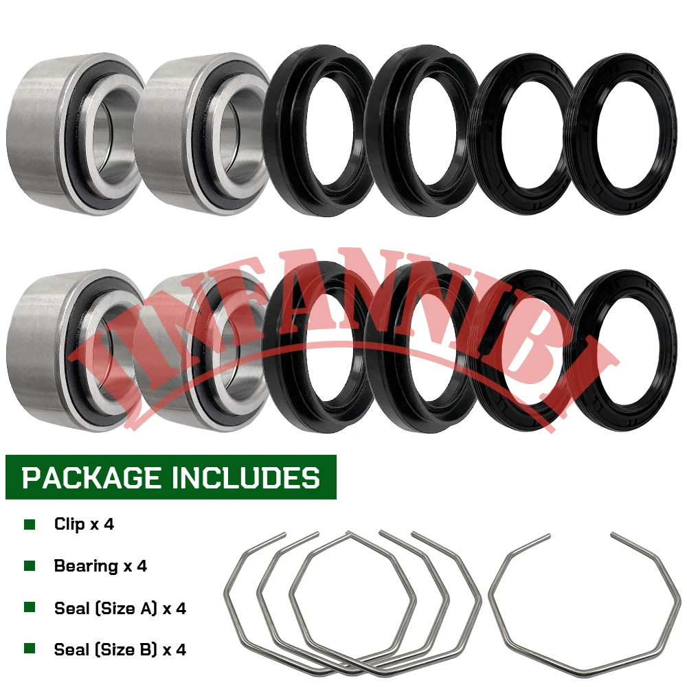 

4x Front or Rear Wheel Bearings for Arctic Cat 250 300 375 454 500 650 #0402-275