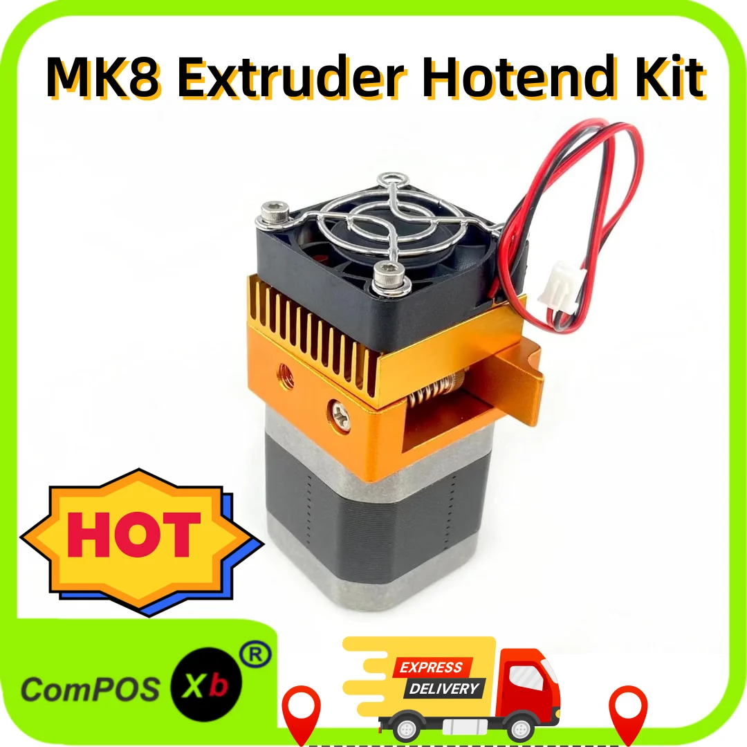Комплект экструдера MK8 Hotend с печатающей головкой сопла 0,4 мм для 3D-принтера MakerBot Prusa I3 Reprap DIY Комплект экструдера MK8 Hotend с печатающей головкой сопла 0,4 мм для 3D-принтера MakerBot Prusa I3 Reprap DIY