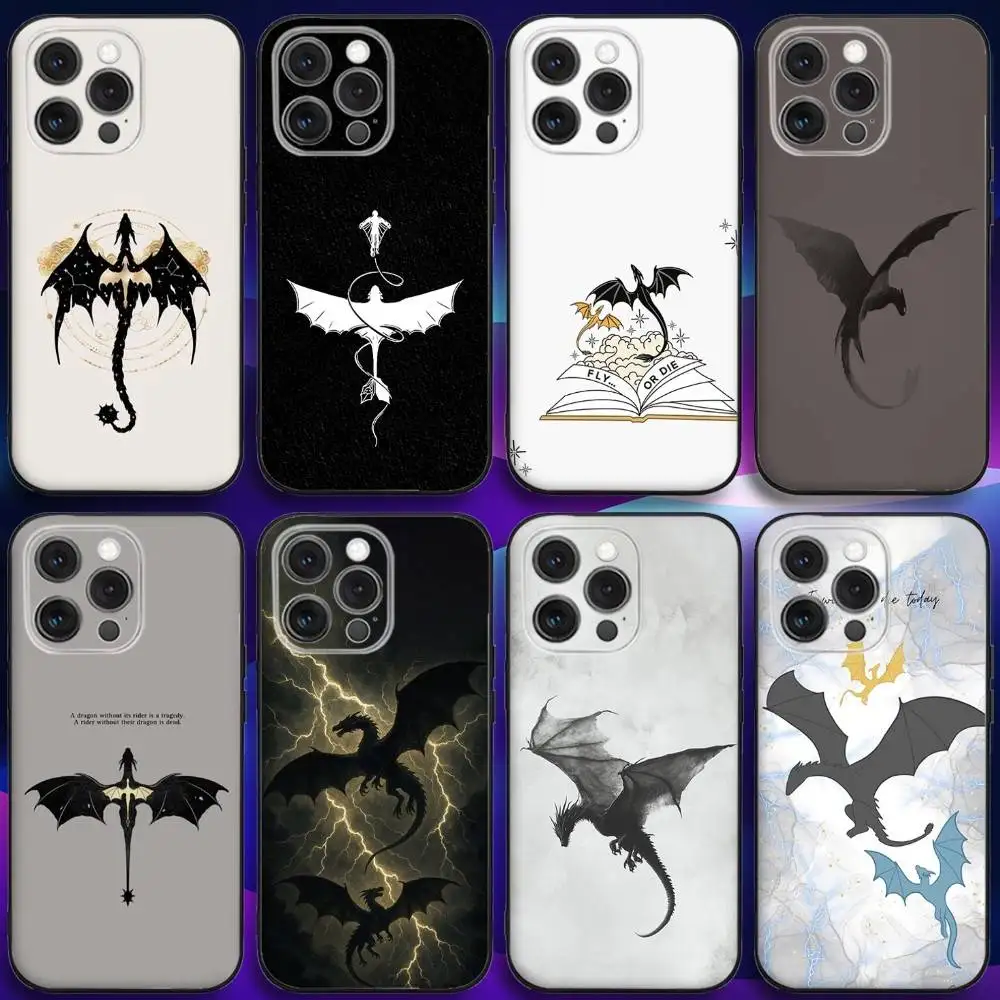 

Dragon F-Fourth W-Wing Phone Case For iPhone 17,16,15,14,13,12,11,Pro,Max,Plus,X,XS,SE4,E,Mini,Soft Black Case
