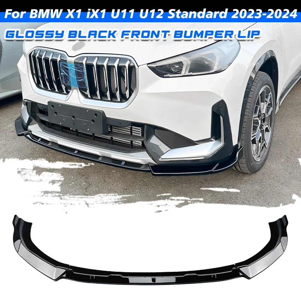 

Front Bumper Lip Splitter Diffuser Body Kit Spoiler Bumper Guard Protector For BMW X1 iX1 U11 U12 Standard 2023-2024