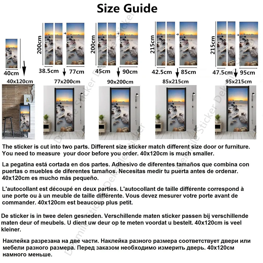 White 3D Self-adhesive Door Sticker Art Arch Refurbish Poster Muslim Mosque of Mecca Cabinet Wall Stickers Custom Mural For Home