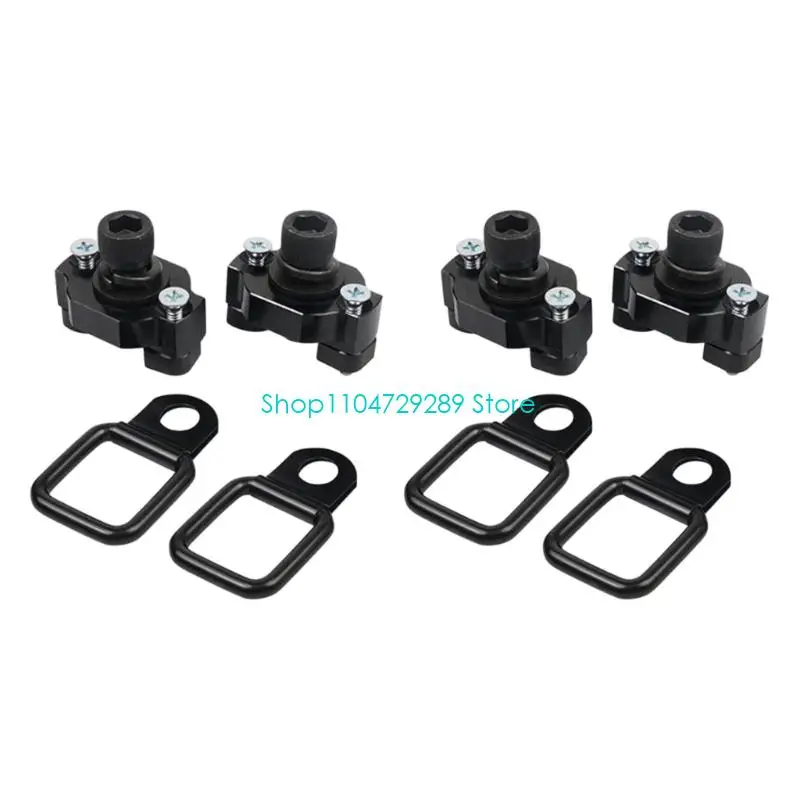 D8KE 2/4 Pcs Repositionable UTV Tie-Down Hardware Suitable for Cargo and Tool Hauling