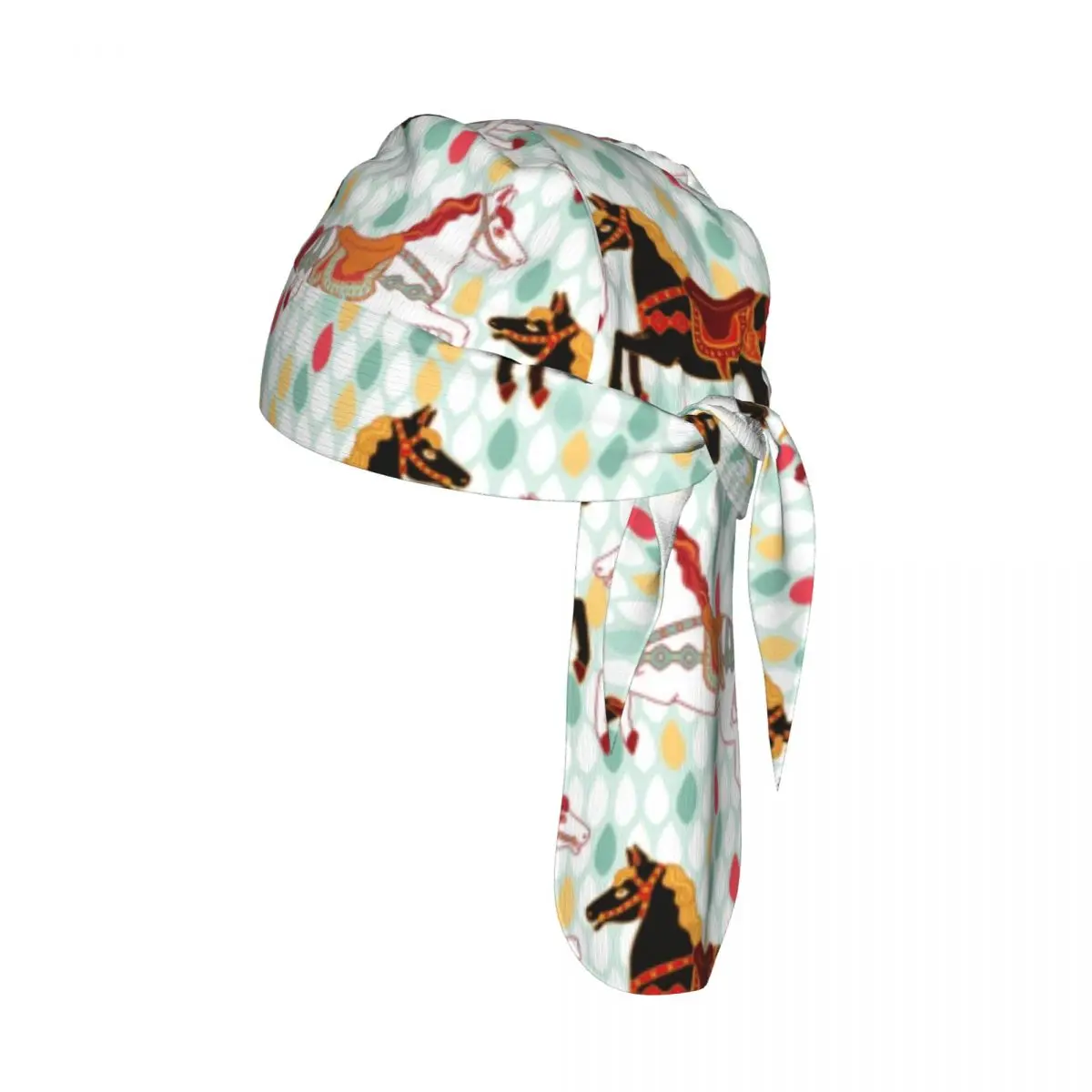 

Quick-drying Bandana Sun Protection Headscarf Horses On Mosaic Tiles Sport Running Cycling Cap