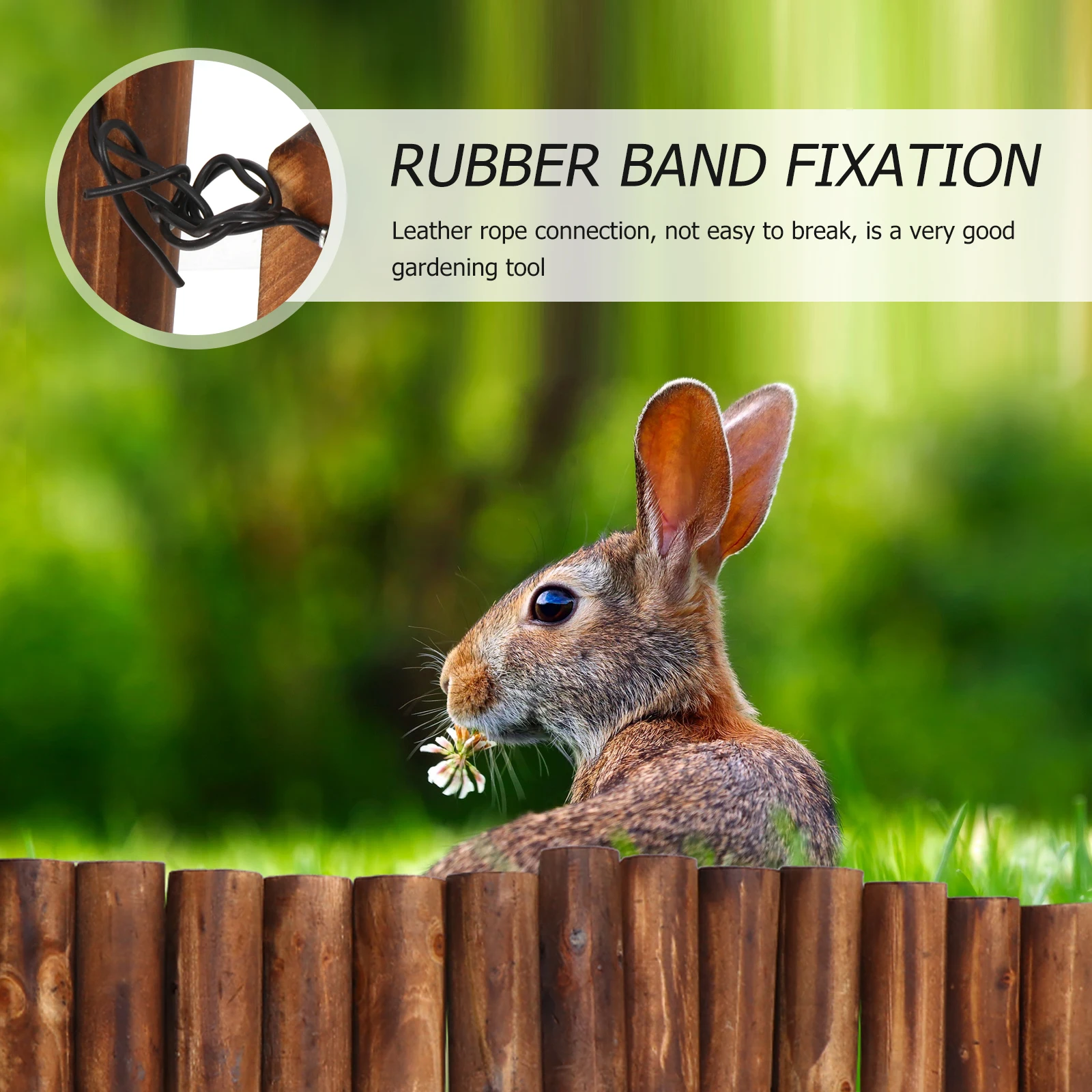 

1Pcs Outdoor Carbonized Wooden Fence Garden Decoration Flexible Lawn Partition Protective Landscape Fence Durable Garden Supply