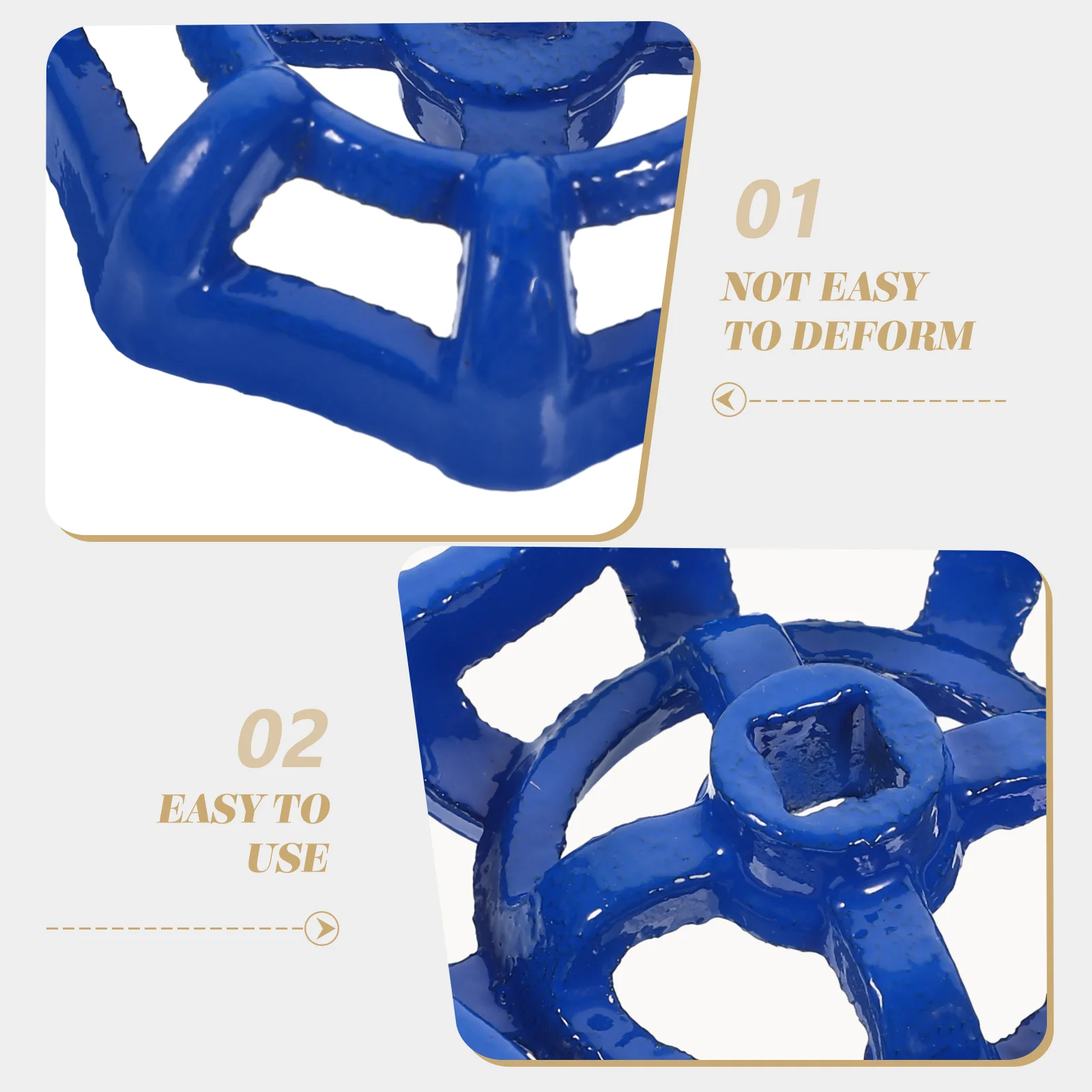 

2 Pcs Sturdy Cast Steel Water Valve Handle Replacement Gate Valve Handwheel Faucet Valve Replacement Handle