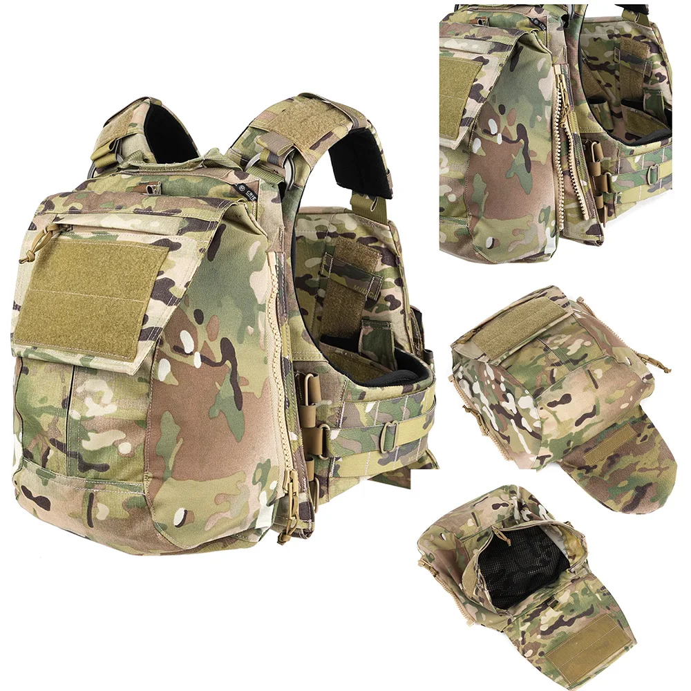 500D Nylon Zip-On Utility Pouch Outdoor Hunting Backpack Panel Bag for CPC AVS JPC2.0 Tactical Vest Accessories