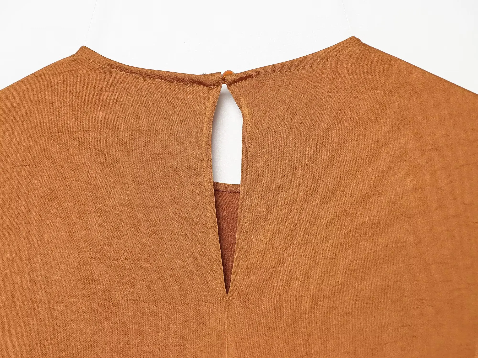 Neue Damen Lose Lange Hosenanzüge 2026 Lässige Rüschen-Kurzarmbluse und Hochgeschnittene Rüschenhose Zweiteiliges Set Damen-Outfit – Detail 9