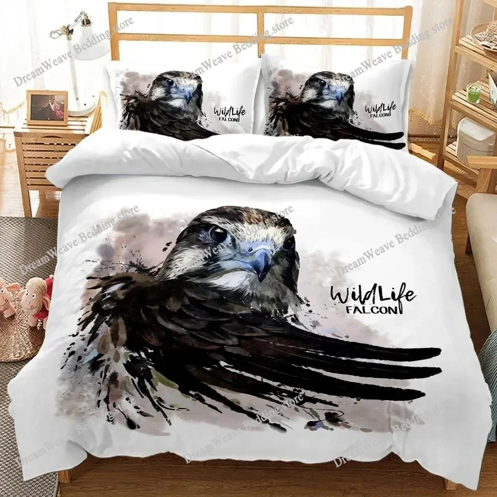 

Eagle Duvet Cover Set Polyester Bedding for Boys Teens Adults King Queen Size Grey White Duvet Cover Bed Set Quilt Cover963