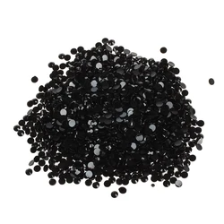 2000pcs Flatback Acrylic Rhinestones Beads Nail Art (Black)