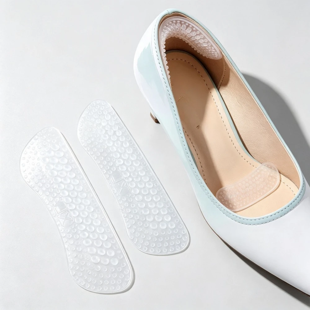Upgrade Anti‑Slip Silicone Heel Grips, Heel Cushion Inserts Protector Pads, Foot Care Stickers for Women & Men Shoes