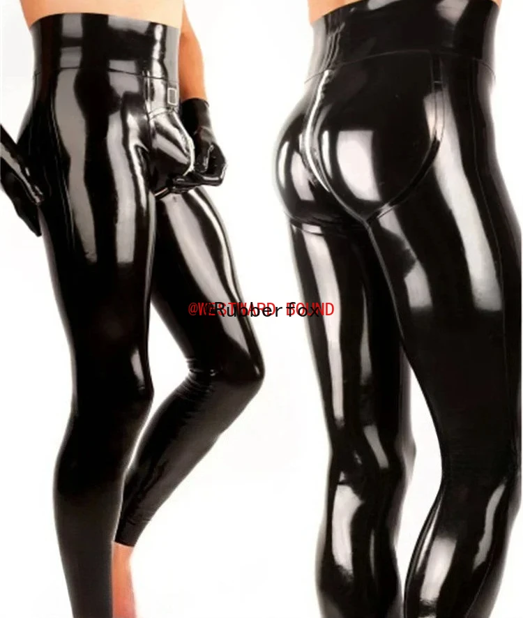 

customized latex leggings men suits trousers rubber fetish Push up men's handmade latex club wear cosplay