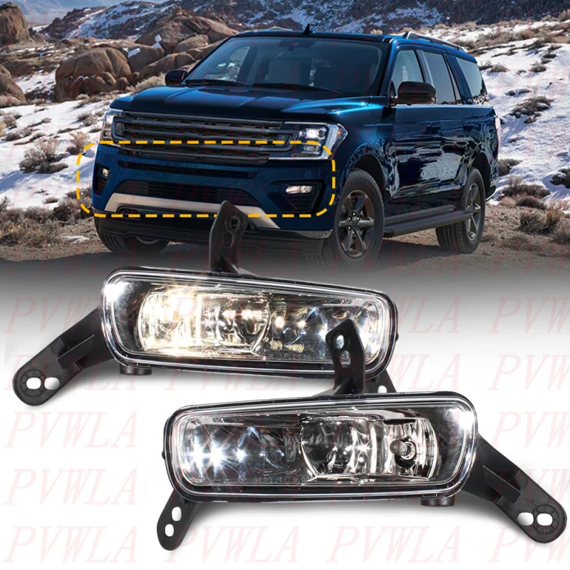 

For Ford Expedition 2018 2019 2020 2021 car accessories 1 Pair Front Halogen Fog Lights Lamp JL1Z-15201-A JL1Z-15200-A