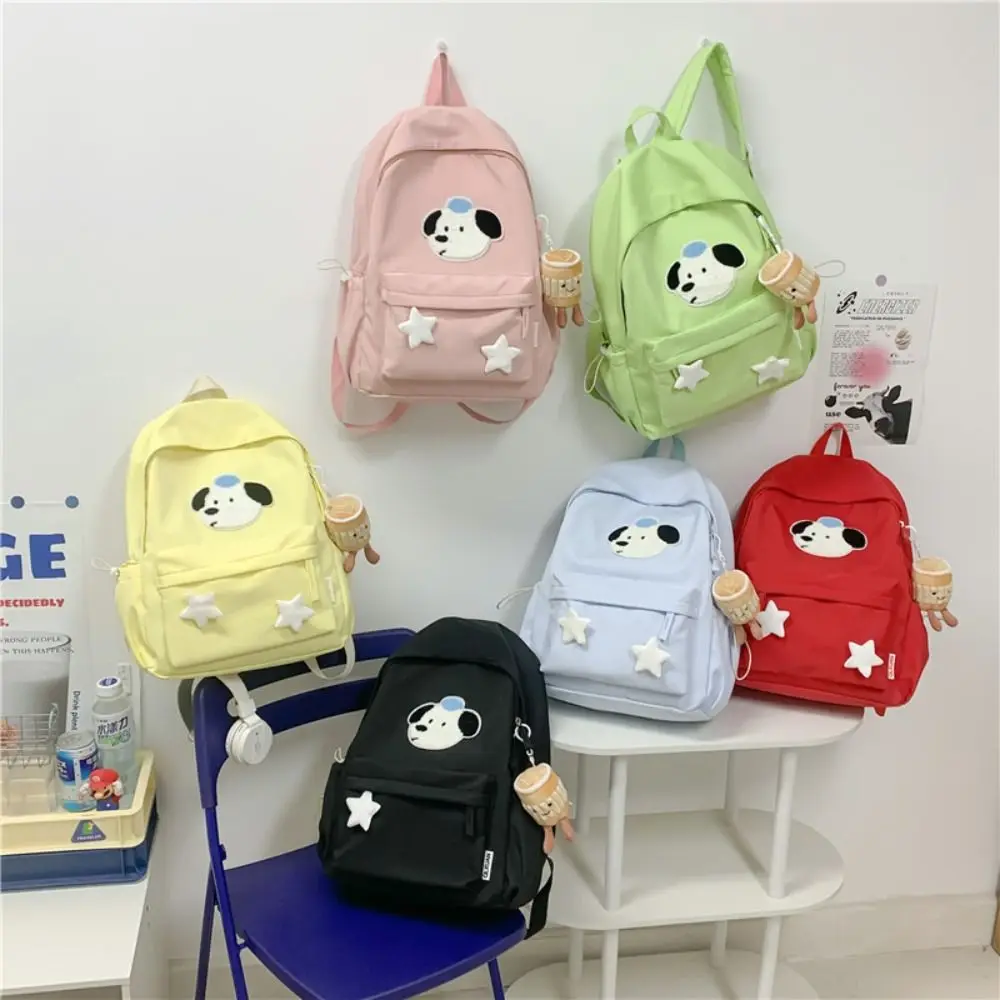 

Cute Colourful School Knapsack Fashion Aesthetic Shoulder Bag Waterproof High Appearance Level Puppy Backpack Sports