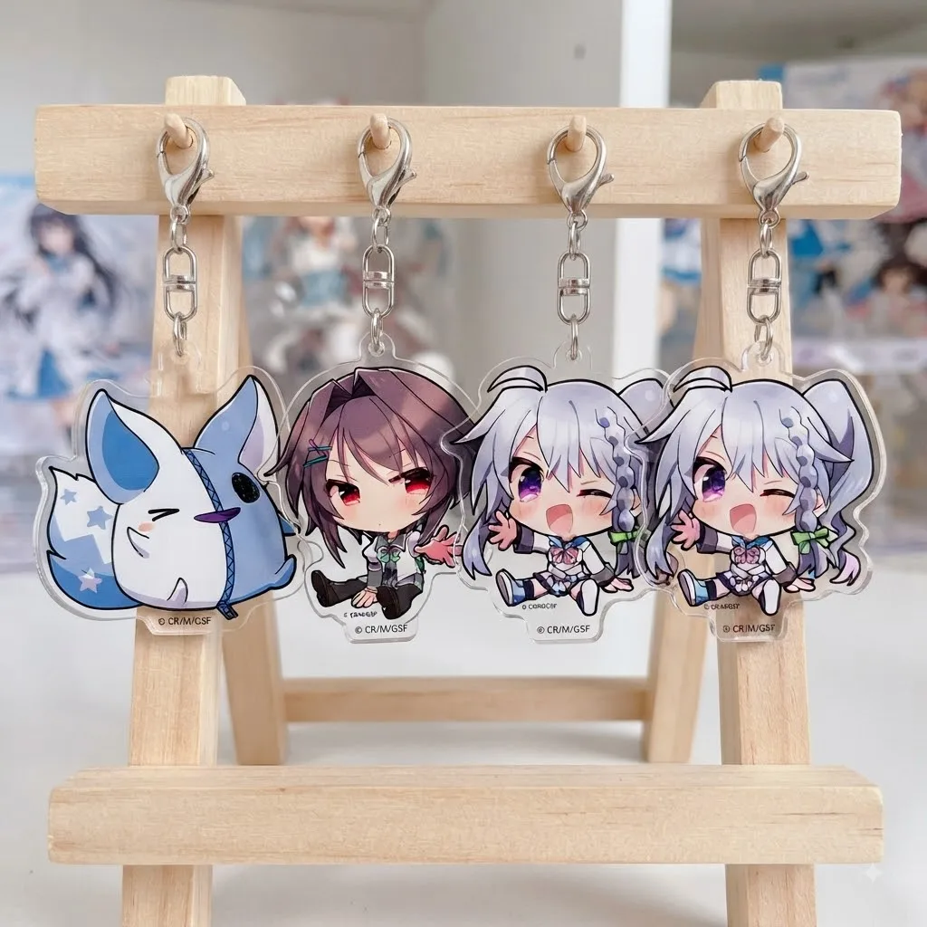 Charm Anime 9-nine Acrylic Keychain 6CM Model Cosplay Characters Ornament Accessories Good Collection Gifts