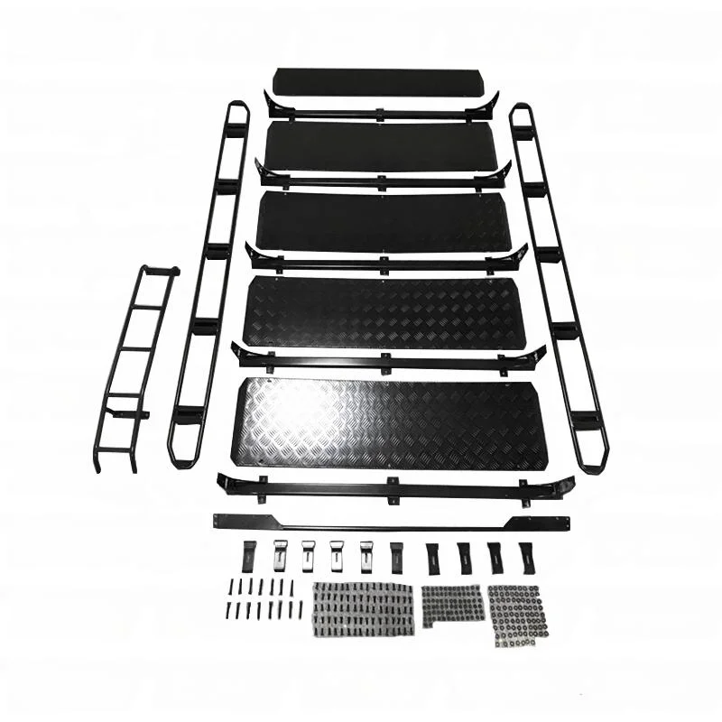 Suitable for G Class W463 1990~2018y Car Stainless Steel Cargo Carrier Roof Luggage Rack with Rear Ladder Without Sunroof