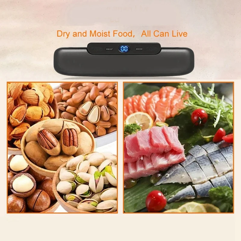 Vacuum Sealer For Food Vacuum Packaging Machine With Bag Automatic Household Food Vacuum Sealing Including EU Plug