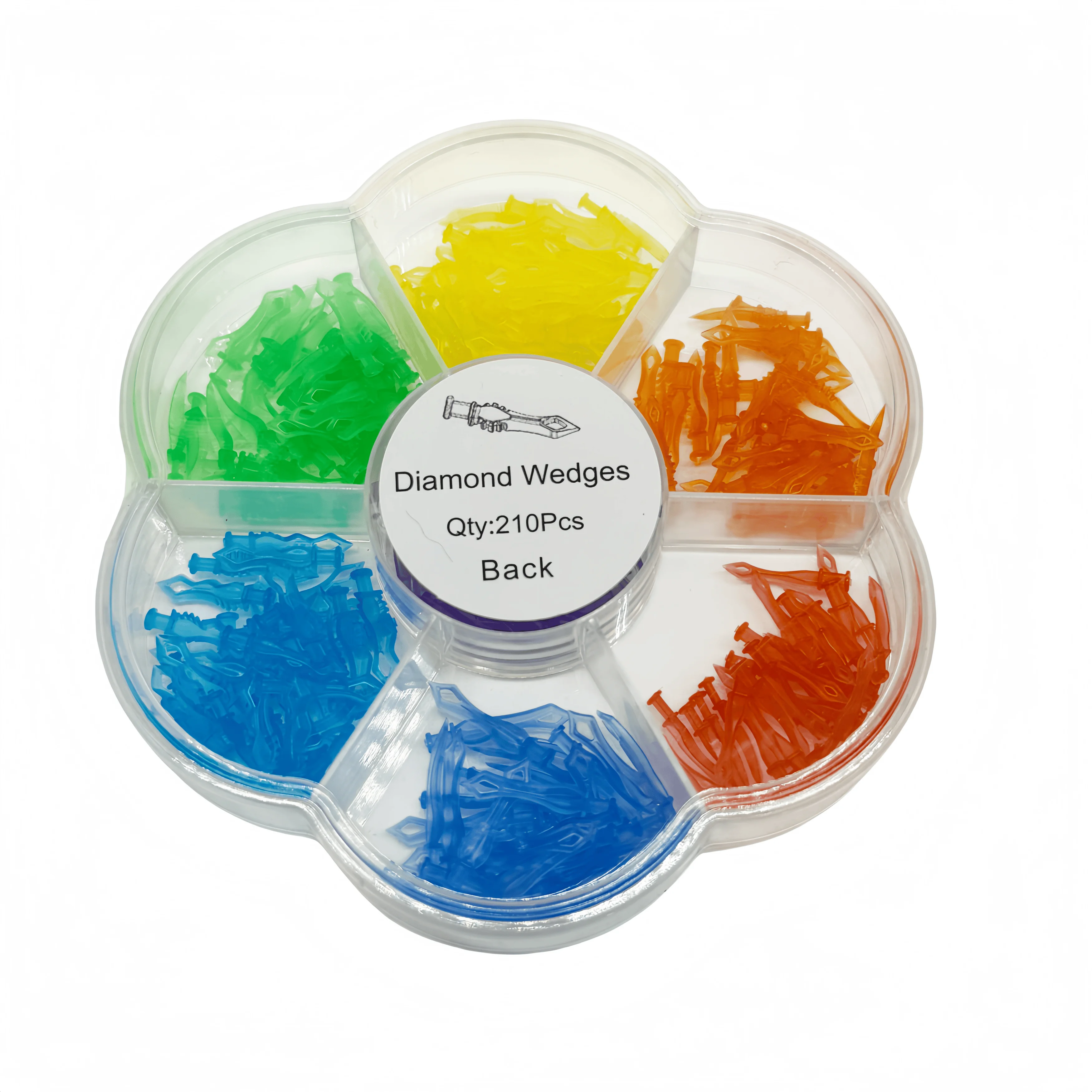 

Цветные пластиковые стоматологические алмазные клинья, одноразовые, гибкие, 210 шт./упаковка, 7 размеров