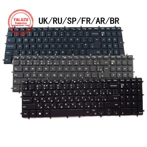 Teclado para ordenador portátil UK/RU/SP/FR/AR/BR para Dell G3 3500 3579 3779 3590 G5 5500 5587 5590 5575 G7 7580 7588 7790 7590 P72F P71F P75F