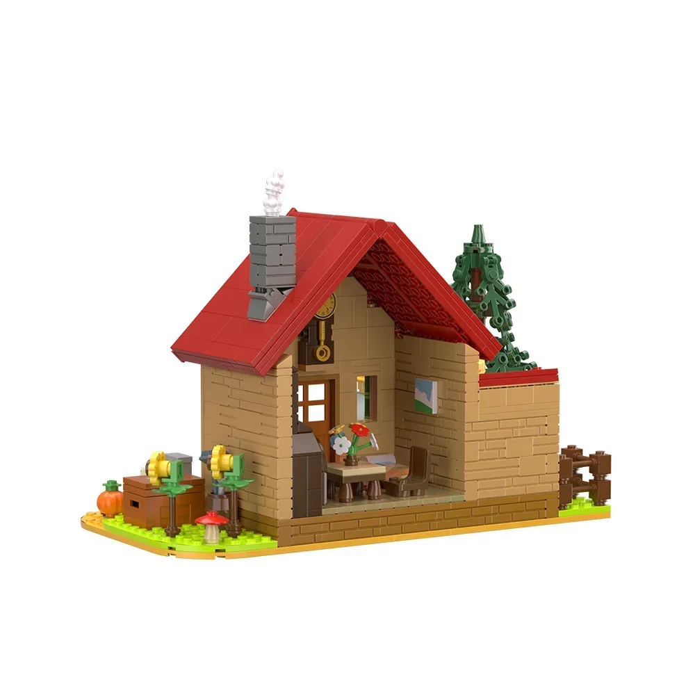 Gobricks MOC Rural towns Farmhouse Building Blocks Model Rural vegetable garden  Animals house Bricks DIY Assembled Toy KidGift