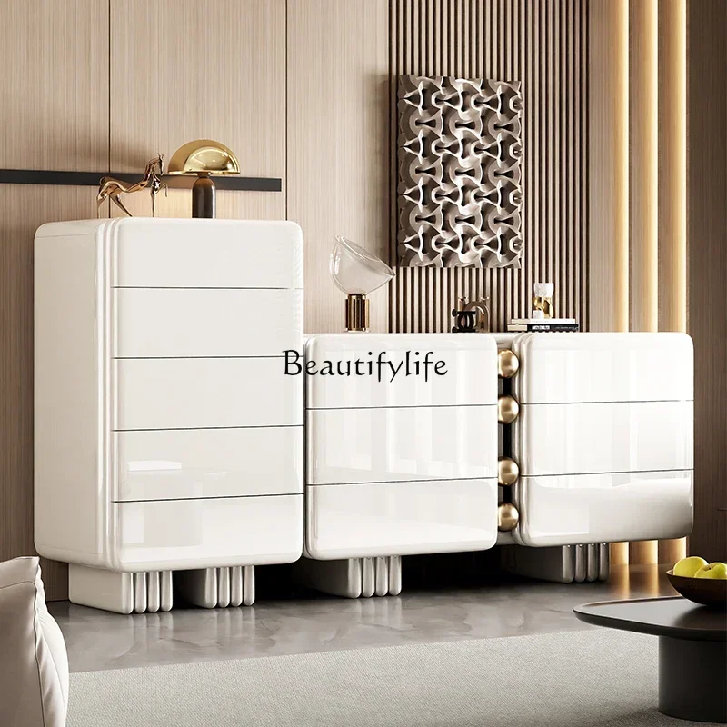 

ls 18Italian light luxury chest of drawers bedroom bedside cabinet advanced modern storage