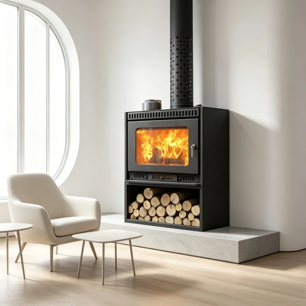 New Arrival Freestanding Log Burning Stove MODEL-XXX Panoramic Flame View Fireplace For Modern European Villa Living Room Decor