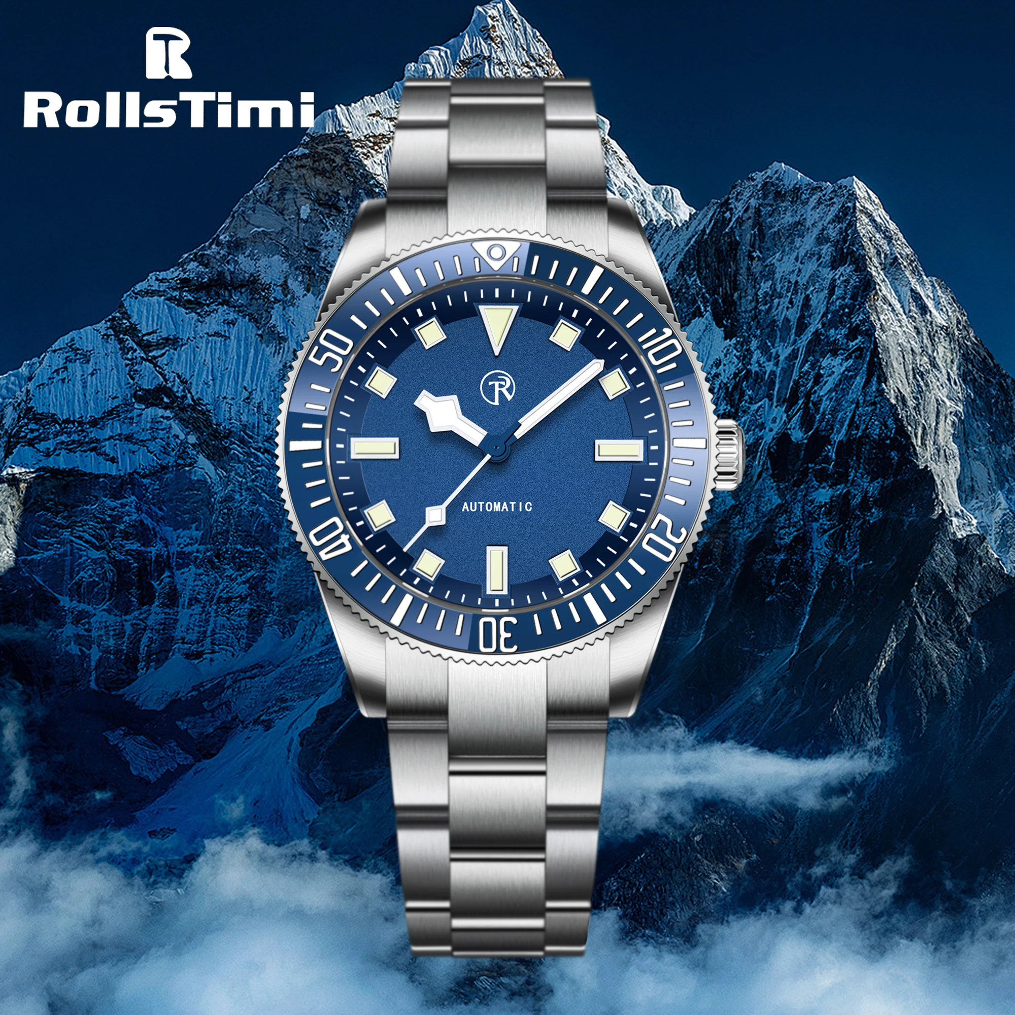 2025 New RollsTimi Mens Watches Luxury Mechanical Watch For Man Automatic Waterproof Wristwatch Top AR Sapphire Mirror Clock Man