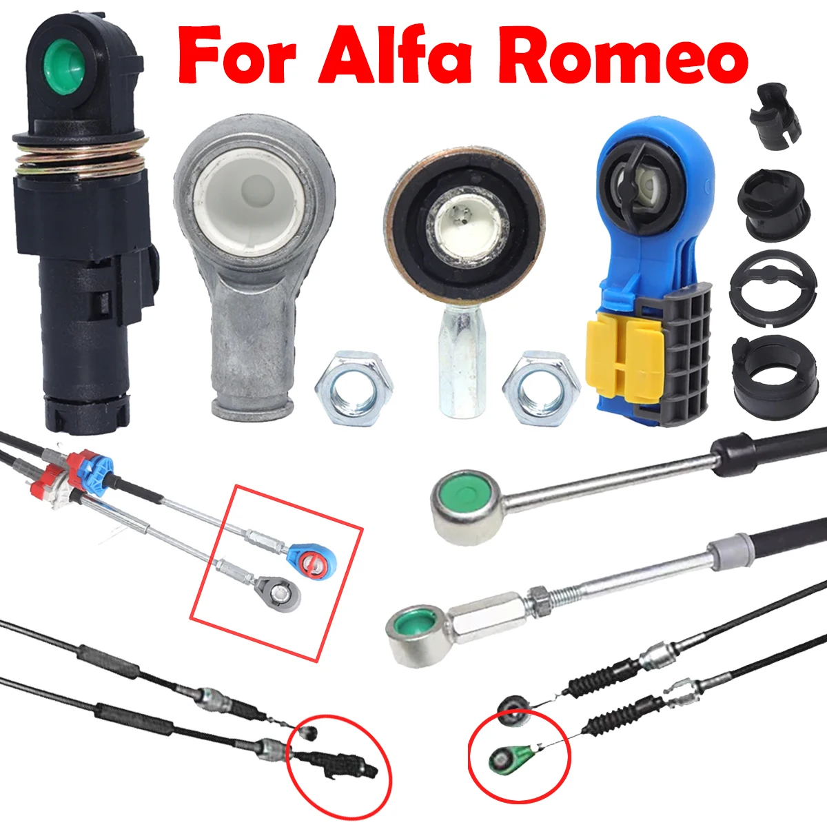 

MT Gear Shift Cable Linkage Bush For Alfa Romeo 145 146 147 GT 156 166 GTV Spider MiTo Giulietta Shifter Lever End Rod Bushing