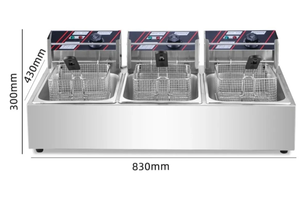 Commercial Automatic Fryer 1 Stainless Steel Electric/Gas Fryer Restaurant