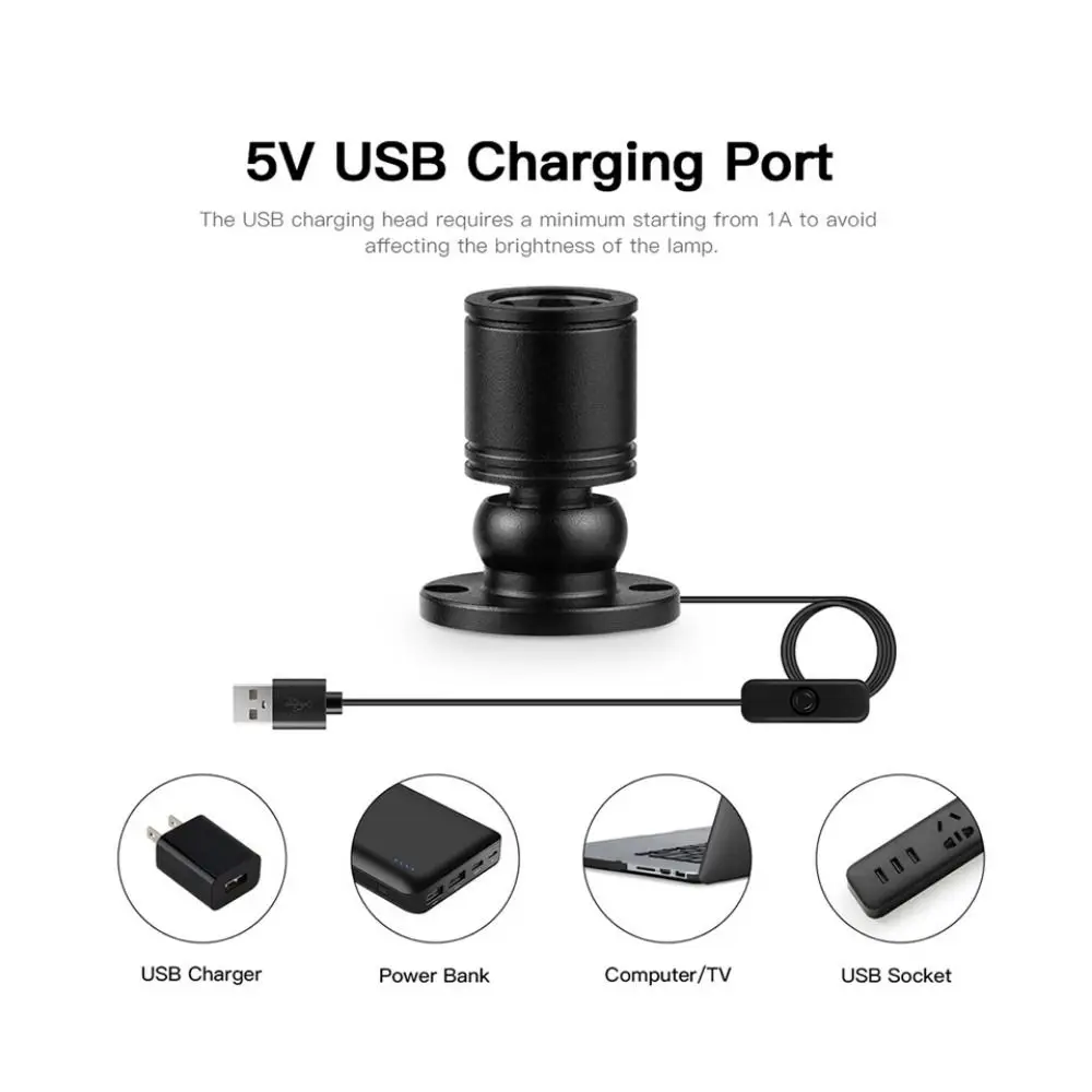 الألومنيوم USB LED الأضواء 5 فولت 1 واط تدوير النازل مصباح السقف سطح شنت التبديل تشغيل/إيقاف خزانة عرض الإضاءة #3