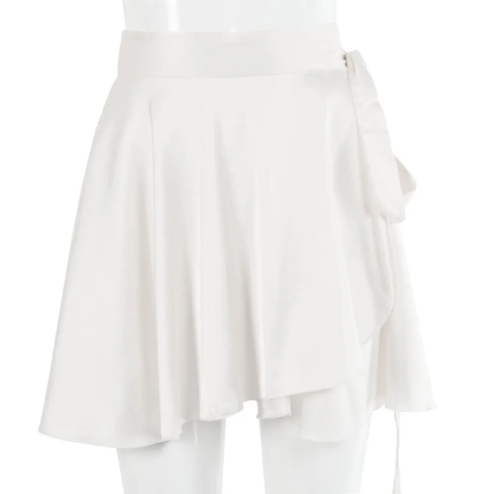 

Summer Design Fashionable, Elegant, Stylish and Comfortable Half length Skirt with Strap Solid Color Short Skirt