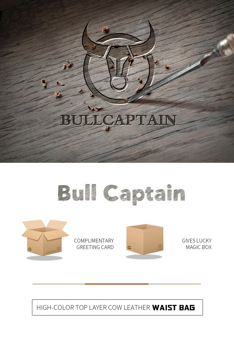Bull captain Herren Echt leder Brusttasche Outdoor Sport Umhängetasche Multifunktion ale Hüft tasche mit großer Kapazität – Detail 2