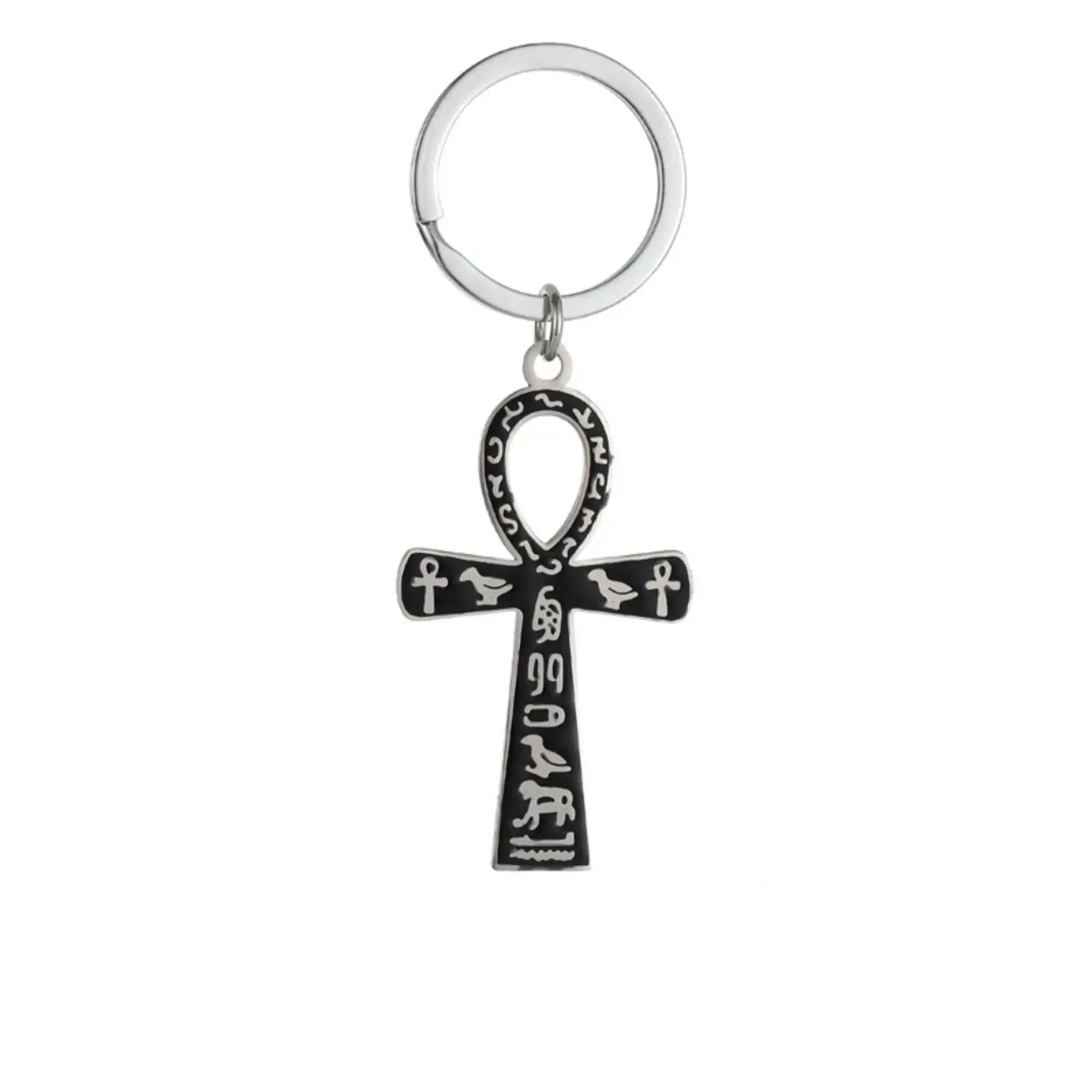 Altägyptisches Lebenssymbol Ankh Anhänger Schlüsselanhänger Edelstahl Schlüsselring Schmuck Geschenk – Detail 2