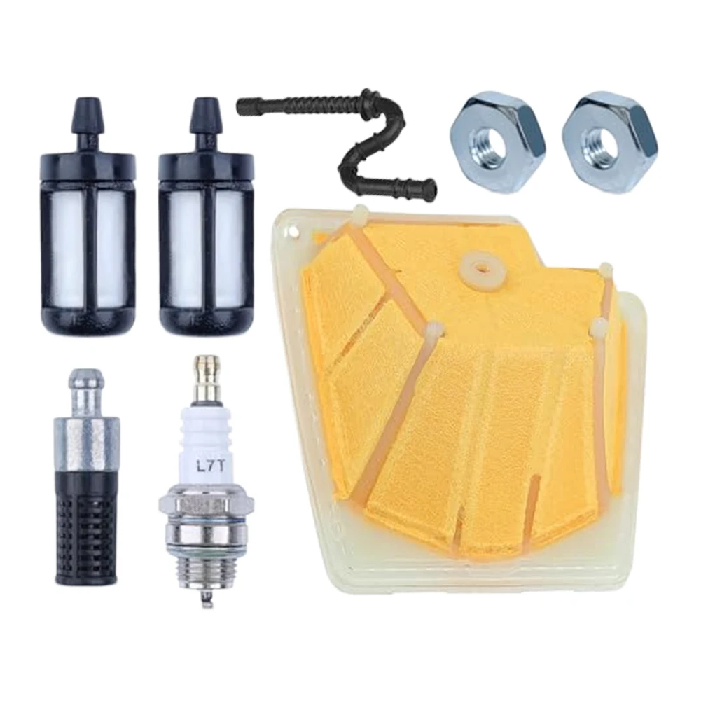 

Комплект для обслуживания и настройки бензопилы: воздушный фильтр, топливный шланг. Поддержка клиентов. Запчасти для электроинструментов. Цветные.