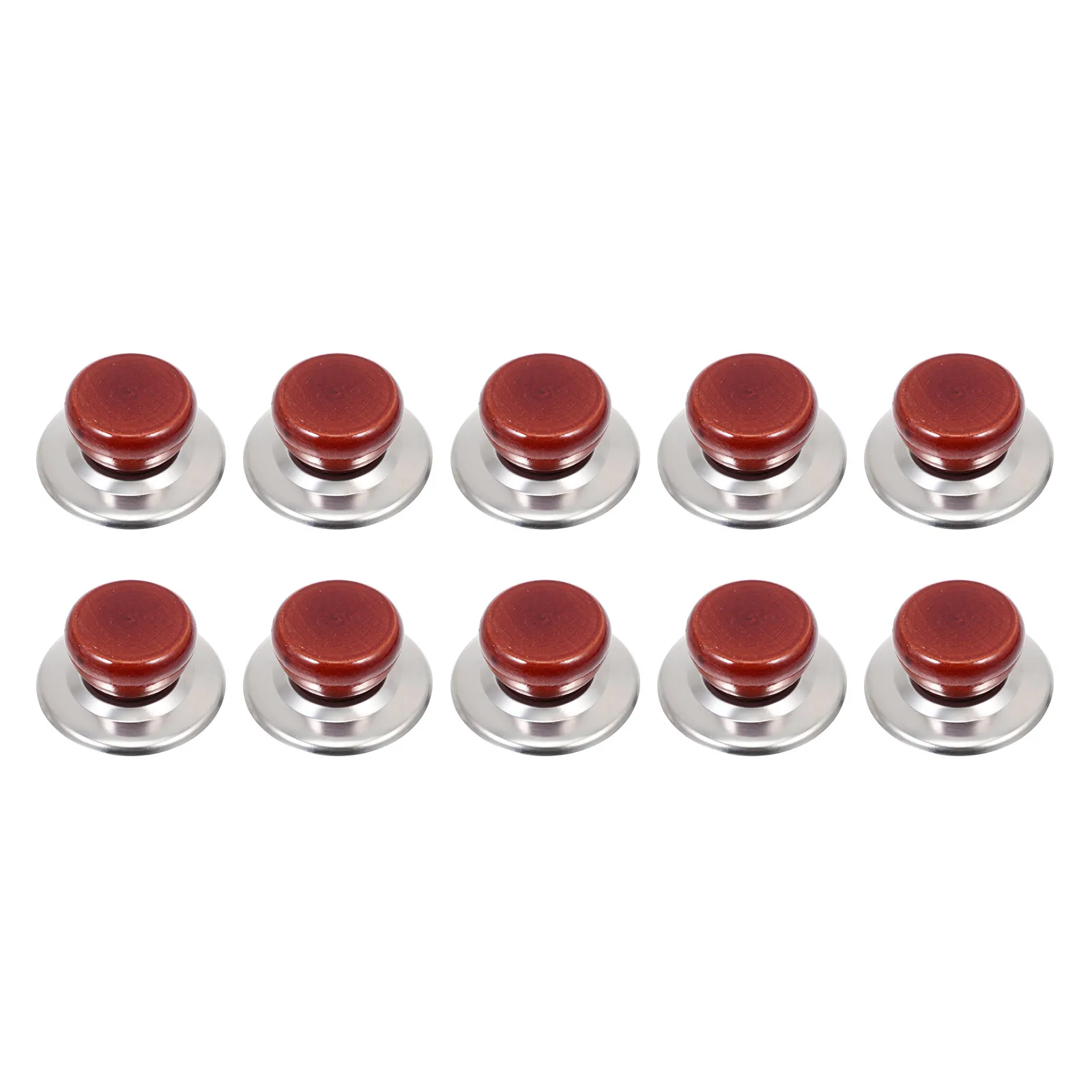 

Kettle Lid Knob Pot Bead Replacement Solid Wood Stainless Steel Universal Smooth Cookware Parts Kitchen Bar Handle