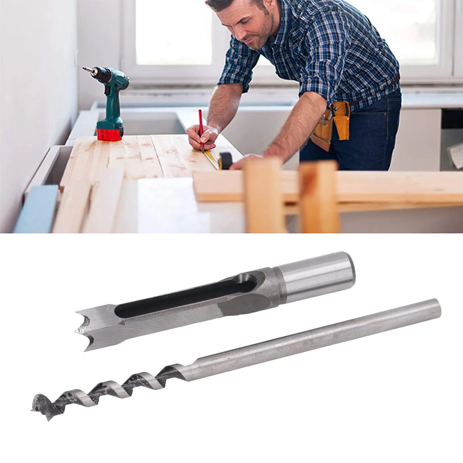 Houtbewerking Boren 1/4in 5/16in 3/8in 2/5in 1/2in 9/16in 5/8in HSS Langgatboorinrichting Beitel Boor Set Boren