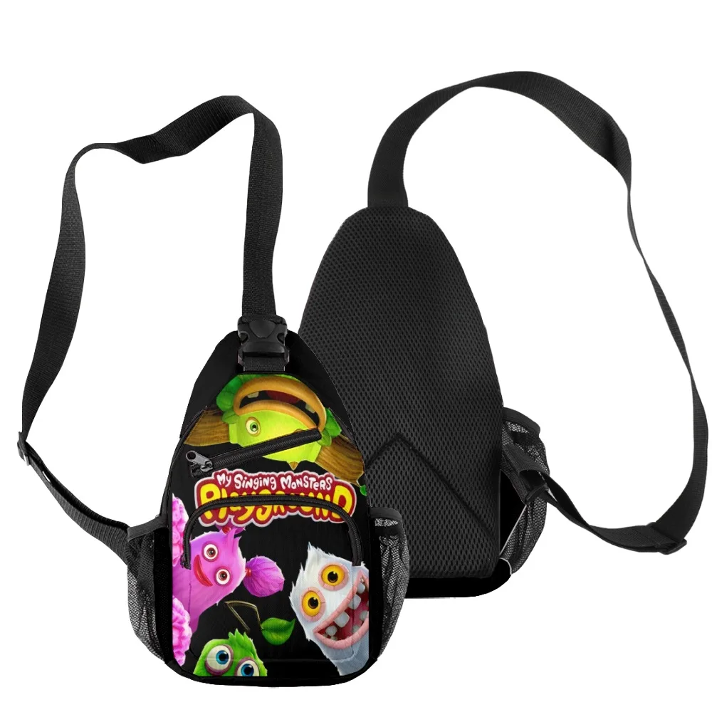 

Hip Hop Popular my singing monsters Crossbody Chest Bags Oxford Boys/Girls Sports Travel Bags 3D Print Fashion Shoulder Bags